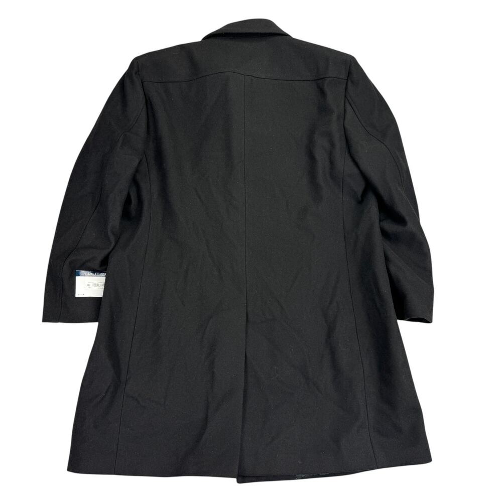 Nautica Mens Classic Fit Double-Breasted Wool Overcoat Black 46R - Picture 5 of 6